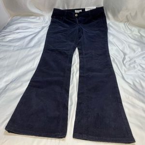 NWT Ann Taylor LOFT MODERN BOOT CUT CORDUROY Blue Pants Women Size 6/28